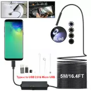 HD USB Type-c Endoscope Borescope Snake Inspect Camera 3 in 1 for Android/ MAC