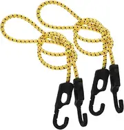 2Pcs Adjustable Elastic Rope with Hook Versatile Bike Cargo Fixing Strap for Outdoor Use Quick Release Durable Design for Luggage Tying and Storage