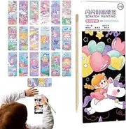 Scratch Off Art Toy - Kids Scratch Off Art Set | Scratch Off Paper Set | Scratch Off Paper | Scratch Off Art Crafts Notes | Scratch Off Paper Sheets | Funny Creative Kids Toys for Kids, Fun, Home