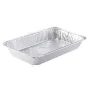 Pactiv Aluminum 1/2 Size Deep Heavy Disposable Steam Pan Silver 120 oz 100/Case