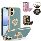 For iPhone 16/15/14/13/12/11 Pro Max Shockproof Kickstand Ring Rugged Case Cover
