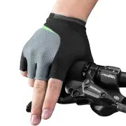 S159BGR Half Finger Bike Gloves Dry Breathable Magic Cloth Wipe Sweat Cycling Bicycle Gloves XL SIZE