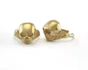 Skull Ring Adjustable Ring Raw brass (17mm 7US inner size) 749 ring30