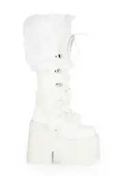[Demonia] Pure Vigilance 2.0 Platform Boots - White