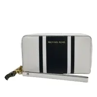 在飛比找momo購物網優惠-【Michael Kors】WRISTLETS 白色荔枝紋拼