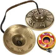 Abaodam 1 Set of Copper Cymbals Bell Buddhist Meditation Bell Meditation Cymbal Bell