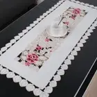 Vintage Embroidered Lace Tablecloth Dining Table Runner Cover Mats Wedding Decor