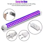 48 LED UV Black Light Bar Fixtures Ultraviolet Lamp Strip US Plug DJ Party Club