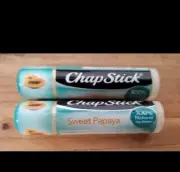 SWEET PAPAYA Chapstick Lip Balm - 0.15 oz. Classic - SEALED Lot of 2