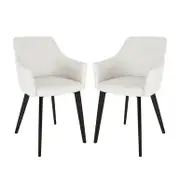 Ella Linen Dining Chair (Set of 2) - Cream White