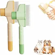 Flea Comb for Cats, 2 Pieces Self-Cleaning Flea Comb for Cat and Dog, Self-Cleaning Cat Comb, Pet Hair Removal, Flea Comb, Grooming Brush