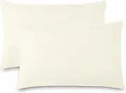 [Southshore Fine Living, Inc.] King Size Pillow Cases Set of 2, Luxurious, Ultra-Soft Brushed Microfiber, Hotel Quality Pillowcases Fit King Pillows, Extra Large 20" x 40", Cream