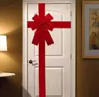 Christmas Hanging Door Bow Ribbon Big Red Bows for Wedding Holiday Front Door AU