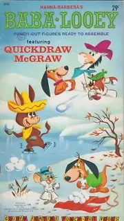 VINTAGE 196I QUICK DRAW MCGRAW PUNCH OUT PAPER DOLLS ORG SZ LASER REPRODUC RARE