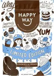 Happy Way Whey Protein Powder Cookies & Cream 500g