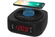 Bluetooth wireless charging CD player, Multifunctional alarm clock FM radio, Portable MP3/DVD/VCD player, Support A-B repeat function,Black