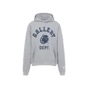 [Gallery Dept.] Gallery Dept.-Heather Grey Cotton Art Dept Hoodie-Uomo L STAND