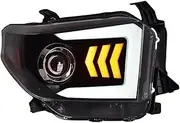 Headlight assembly 2014-2020 modified daytime running lights streamer turn lights LED lens headlights Suitable Compatible with TY Tundra