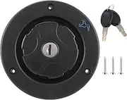 Water Filling Cap, Leak-Proof Black Water Filler Lid, Gravity Freshwater Inlet, Lockable, Leak-proof Water Filler Lid with 2 Keys for Motorhome, Caravan, Motorhome