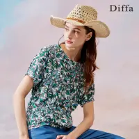 在飛比找momo購物網優惠-【Diffa】綠葉涼感上衣-女