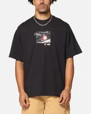 [MITCHELL & NESS] Mitchell & Ness Chicago Bulls Scottie Pippen Pre & Post Game T-shirt Faded Black - Size L L Faded Black