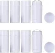 10 Pack 30ml Round Empty Deodorant Containers Twist Up Filling Stick Plastic Deodorant Container White Lip Balm Tubes 1 Oz Refillable Deodorant Bottles DIY Deodorant Lipstick Crayon Chapstick