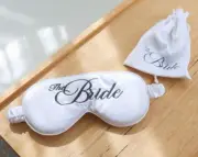 THE BRIDE SLEEP MASK & DILLY BAG satin gift box bridal shower wedding hens night