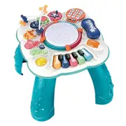 Unbrand 12.99x12.99x12.59'' Baby Musical Activity Table for Early Education Blue