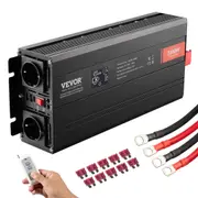 Pure Sine Wave Inverter, 3000 Watt, Power Inverter with 2 AC Outlets 2 USB Port 1 Type-C Port, LCD Display and Remote Controller for Large Home Appliances, CE FCC
