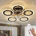 Ceiling Fan with Lights Remote Control, 20" Personality Geometric Ceiling Fan wi