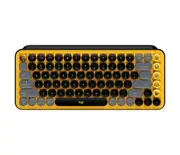 Logitech Pop Keys keyboard RF Wireless + Bluetooth Black, Grey, Yellow