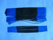 10 Silicone Tabs, Black/Blue Tip T202 for Fishing Lure Spinnerbait Bait material