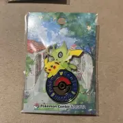 Pokémon Center Nagoya Exclusive Celebi, Pikachu Collectors Pin New In Bag