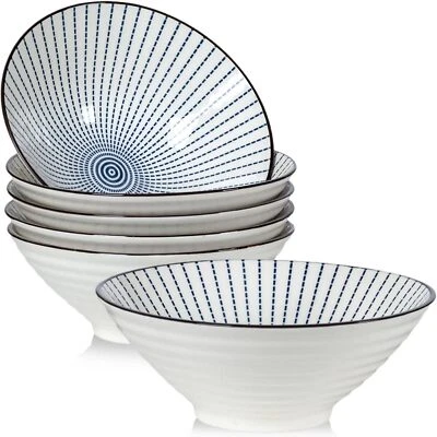 32 oz Japanese Ramen Bowls Set of 4 Cereal Bowls Soup Bowls Pho Bowls Noodle