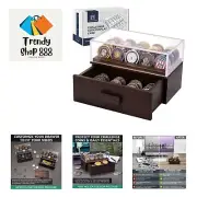 Wooden Challenge Coin Display Case with Clear Cover - Medium Military Coin Di...
