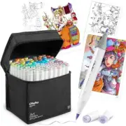 Ohuhu Illustration Marker Pen 80 Colors Brush/FINE Type Honolulu B Series