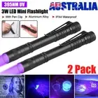 2pcs 395nm UV Light Blacklight LED Flashlight Penlight Pet Urine Scorpion Detect