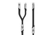 Transformers Type-C to Type-C USB / Apple 2 in 1 Charge Data Cable 65W 1.2m TF-A09 - Grey Black