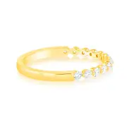 Luminesce Lab Grown Diamond Eternity Ring in 9ct Yellow Gold, Q