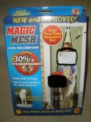 Magic Mesh Hads Free Screen Door New Improved 83x39 Single Sliding RVs Doors NIB