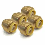1/2",3/4",1" SharkBite Style Push to Connect LEAD FREE BRASS CAPS Plumbing