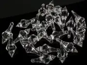 Clear Clear Chandelier Diamond Gem Drops Crystals for Decoration - 112 PCS