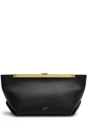 Khaite Aimee Leather Clutch - Black One Size