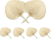 Dgayaeic Raffia Hand Fan | Palm Leaves Manual Handheld Fan Bulk | Weaving Portable Paddle Women Home Wall Table Decoration for Wedding Outdoor