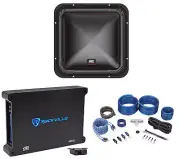 MTX S6512-44 12" 500 Watt RMS Square Car Audio Subwoofer+Mono Amplifier+Amp Kit