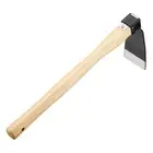 Garden Hollow Hoe 15" x 4.72" Steel Hoe Garden Tool with Wooden Handle