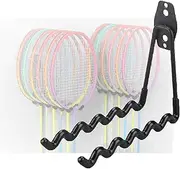 Tennis Racket Storage Rack, Wall Mount Tennis Racket Holder Hold 6 Racket,Heavy-Duty Table Tennis Racket Display Rack, for Badminton Rackets Table Tennis Rackets