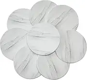 8pcs Ceramic Marble Drink Coasters Set with Cork Base & Holder - Absorbent Coasters for Coffee Tables, Bars, Apartments - Perfect for Mugs, Glasses, Cups, and Beer (Marble)