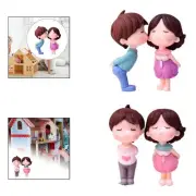 Cake Toppers Dolls Miniature Models Miniature Scene Bride and Groom Kissing