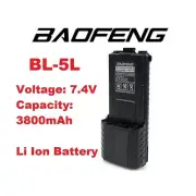 BAOFENG POFUNG BL-5 7.4V Extended 3800mAh Li-lon Battery for UV-5R BF-F8 UV-5R+